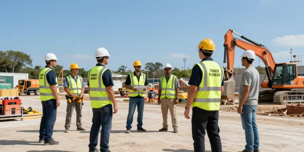 Construction Site Security provided by trusted local professionals at active job site.