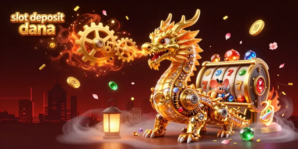 Experience the excitement of slot deposit dana with a golden dragon and vibrant game elements.