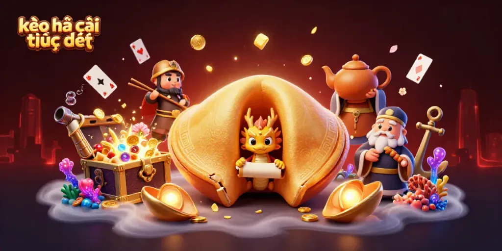 Engage in live betting with kèo nhà cái trực tiếp showcasing vibrant fantasy elements and dynamic gold treasures.
